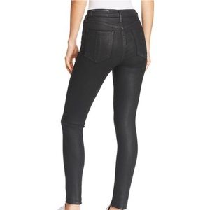 Rag & Bone Coated Black Skinny Jeans